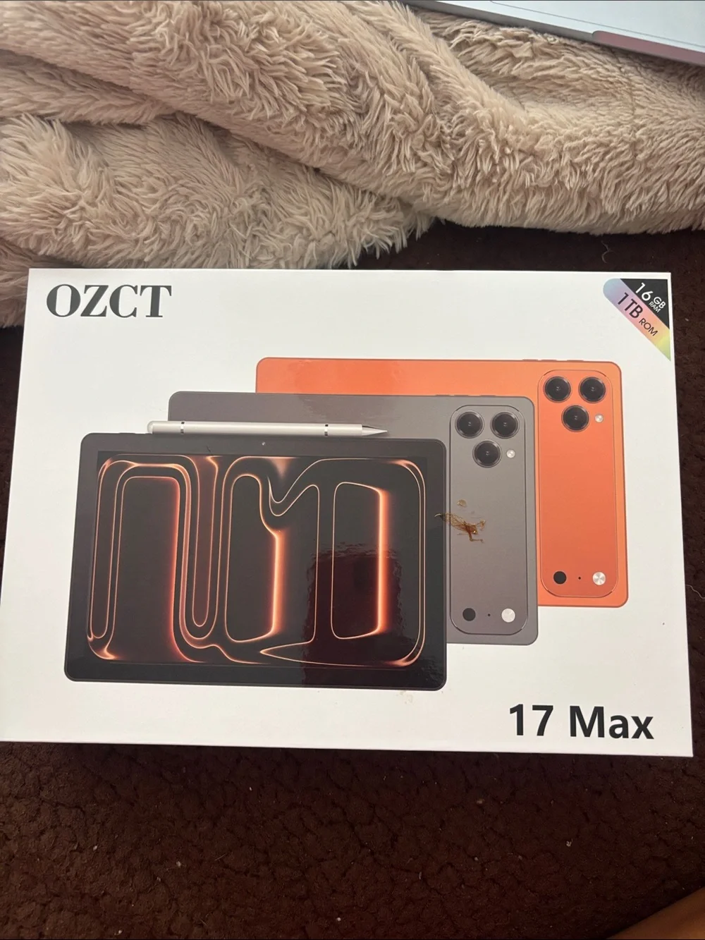 Ozct 17 Max Tablet with Stylus - Orange & Gray